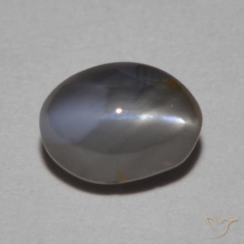 0.95ct Naturel Gris moyen Oeil de Chat Chrysobéryl, ovale, Opaque
