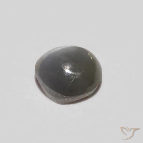 Oeil de Chat Chrysobéryl Gris très clair naturelle ovale, 0.24 ct, Opaque