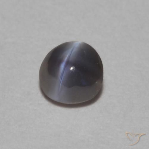 Oeil de Chat Chrysobéryl Noire naturelle ovale, 0.11 ct, Opaque