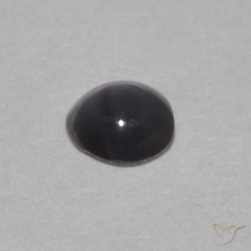 Oeil de Chat Chrysobéryl Noire naturelle ovale, 0.11 ct, Opaque