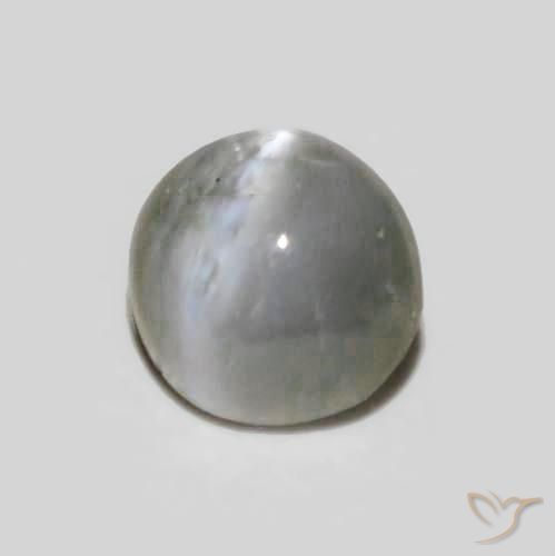 Oeil de Chat Chrysobéryl Gris très clair naturelle ovale, 0.30 ct, Opaque