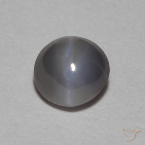 0.27ct Naturel Gris foncé Oeil de Chat Chrysobéryl, ovale, Opaque