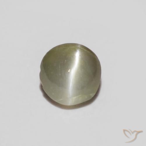 0.14ct Naturel Gris léger Oeil de Chat Chrysobéryl, ovale, Opaque