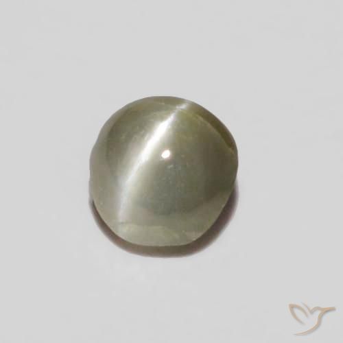 Oeil de Chat Chrysobéryl Gris léger naturelle ovale, 0.14 ct, Opaque