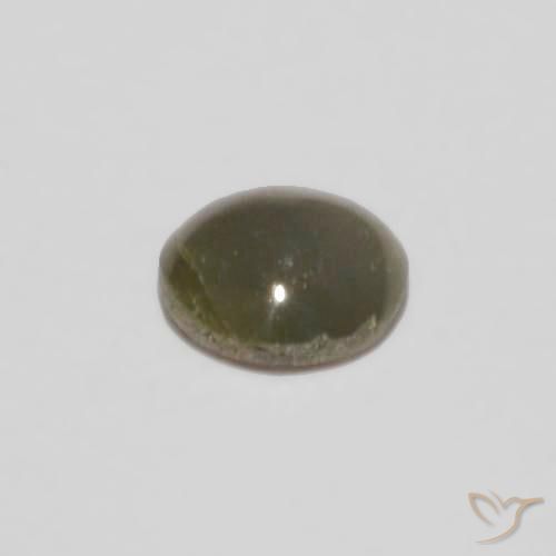 Oeil de Chat Chrysobéryl Gris léger naturelle ovale, 0.14 ct, Opaque
