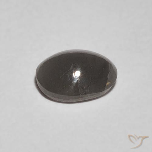 Oeil de Chat Chrysobéryl Gris moyen naturelle ovale, 0.47 ct, Opaque