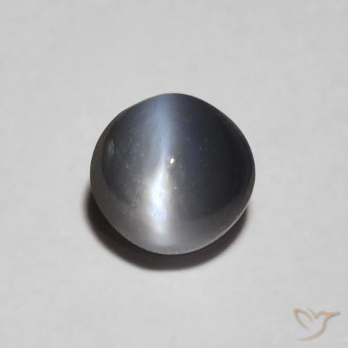 0.47ct Naturel Gris moyen Oeil de Chat Chrysobéryl, ovale, Opaque