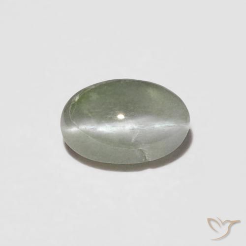 0.26ct Naturel Vert jaunâtre Oeil de Chat Chrysobéryl, ovale, Opaque