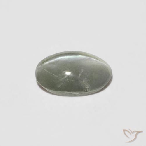 Oeil de Chat Chrysobéryl Vert jaunâtre naturelle ovale, 0.26 ct, Opaque