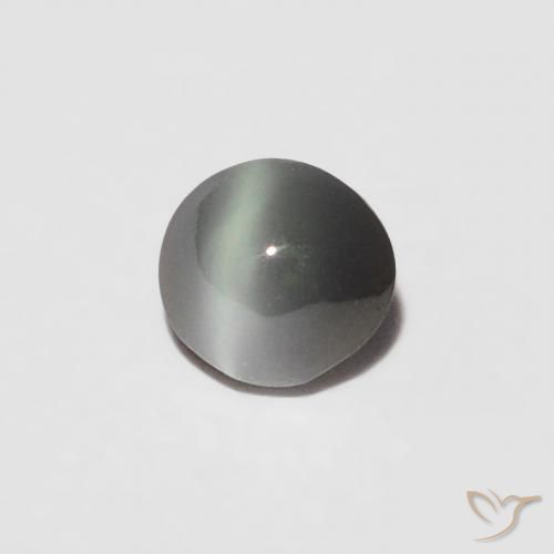 Oeil de Chat Chrysobéryl Gris verdâtre pâle naturelle ovale, 0.16 ct, Opaque