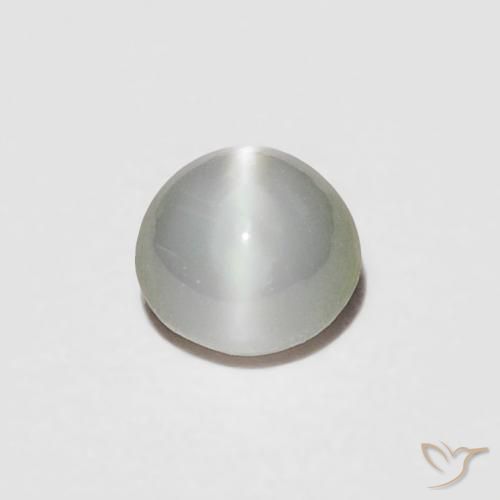 0.23ct Naturel Vert grisâtre Oeil de Chat Chrysobéryl, ovale, Opaque
