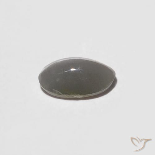 Oeil de Chat Chrysobéryl Gris très clair naturelle ovale, 0.29 ct, Opaque