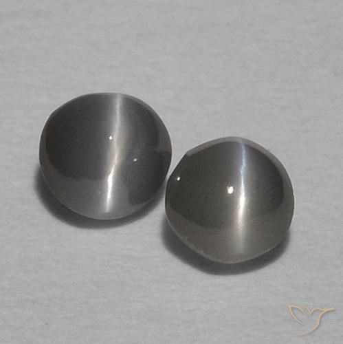 0.35ctw Naturel Gris verdâtre pâle Oeil de Chat Chrysobéryl, Tour, Opaque