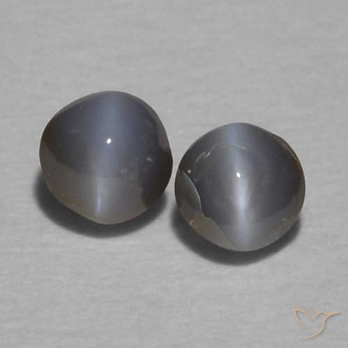 0.36ctw Naturel Gris foncé Oeil de Chat Chrysobéryl, Tour, Opaque