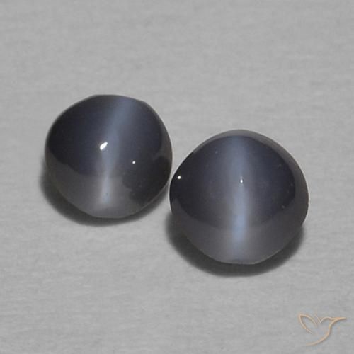 0.32ctw Naturel Gris foncé Oeil de Chat Chrysobéryl, Tour, Opaque