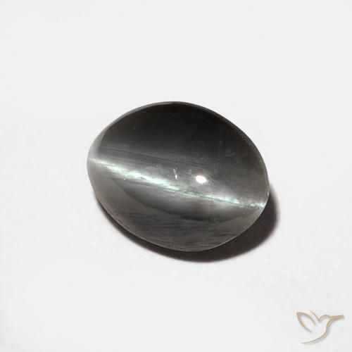 Oeil de Chat Chrysobéryl Gris moyen naturelle Coupe ovale, 0.88 ct, Opaque