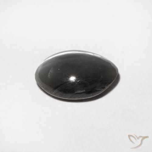 Oeil de Chat Chrysobéryl Gris moyen naturelle Coupe ovale, 0.88 ct, Opaque