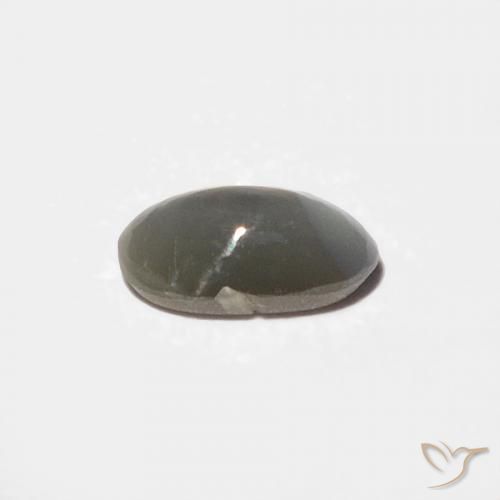 Oeil de Chat Chrysobéryl Gris très clair naturelle ovale, 0.39 ct, Opaque