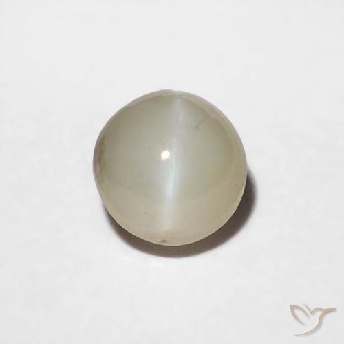 0.44ct Naturel Gris moyen Oeil de Chat Chrysobéryl, Tour, Opaque