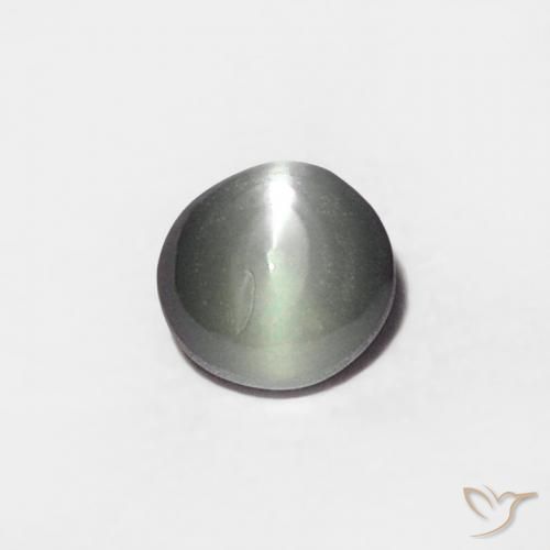 0.21ct Naturel Argent Oeil de Chat Chrysobéryl, ovale, Opaque