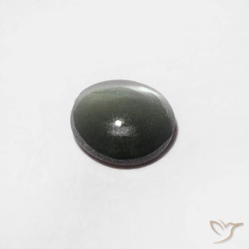 Oeil de Chat Chrysobéryl Argent naturelle ovale, 0.21 ct, Opaque