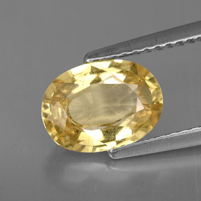 Chrysobéryl jaune naturelle coupe ovale, 2,15 ct, VS-SI