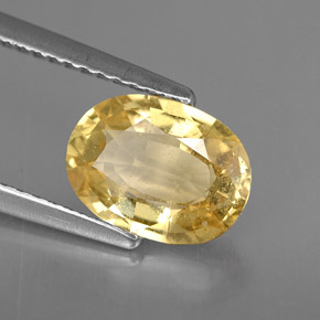 Chrysobéryl jaune naturelle coupe ovale, 2,15 ct, VS-SI