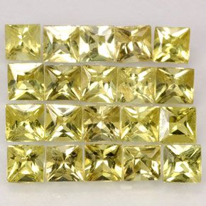 Achetez naturel ct jaune chrysobéryl gems, carré, en provenance pakistan chez gemselect. en stock, livraison internationale!