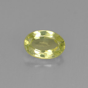 Chrysobéryl vert naturelle coupe ovale, 0,56 ct, VVS