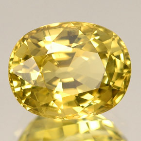 Chrysobéryl jaune naturelle coupe ovale, 2,94 ct, VVS