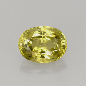 Chrysobéryl jaune naturelle coupe ovale, 2,49 ct, VS