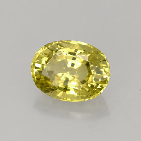 Chrysobéryl jaune naturelle coupe ovale, 2,49 ct, VS
