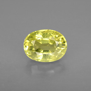Chrysobéryl jaune naturelle coupe ovale, 2,55 ct, VS