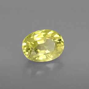 Chrysobéryl jaune naturelle coupe ovale, 2,55 ct, VS