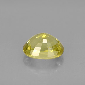 Chrysobéryl jaune naturelle coupe ovale, 1,59 ct, VS