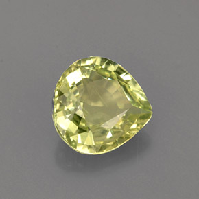 Chrysobéryl vert naturelle en forme de poire, 1,41 ct, VVS-VS