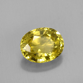 Chrysobéryl jaune naturelle coupe ovale, 1,58 ct, VVS