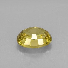 Chrysobéryl jaune naturelle coupe ovale, 1,58 ct, VVS