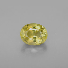 Chrysobéryl jaune naturelle coupe ovale, 1,94 ct, VS