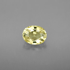 Chrysobéryl jaune naturelle coupe ovale, 1,27 ct, VVS