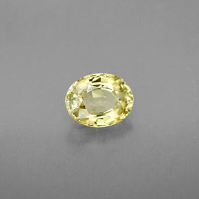 Chrysobéryl jaune naturelle coupe ovale, 1,27 ct, VVS