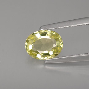 Chrysobéryl jaune naturelle coupe ovale, 1,03 ct, VVS
