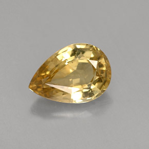 Chrysobéryl jaune naturelle en forme de poire, 0,87 ct, VVS-VS