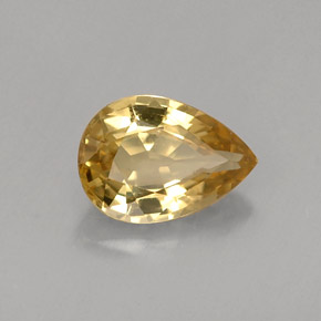 Chrysobéryl jaune naturelle en forme de poire, 0,87 ct, VVS-VS