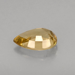 Chrysobéryl jaune naturelle en forme de poire, 0,87 ct, VVS-VS