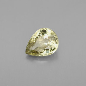 Chrysobéryl vert naturelle en forme de poire, 0,94 ct, VVS
