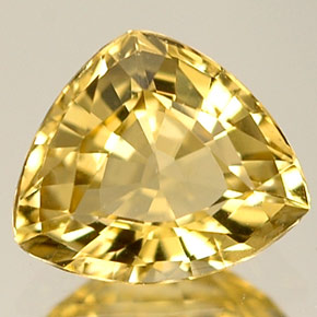Chrysobéryl jaune naturelle trillion, 0,78 ct, IF