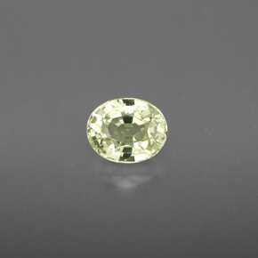 Chrysobéryl jaune naturelle coupe ovale, 1,10 ct, VVS