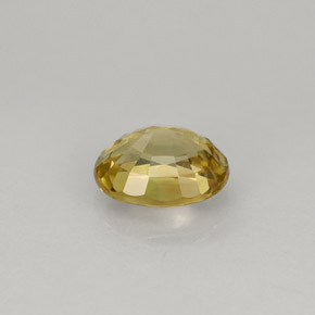 Chrysobéryl jaune naturelle coupe ovale, 1,22 ct, VS