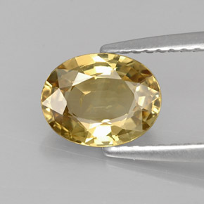 Chrysobéryl jaune naturelle coupe ovale, 1,37 ct, VVS